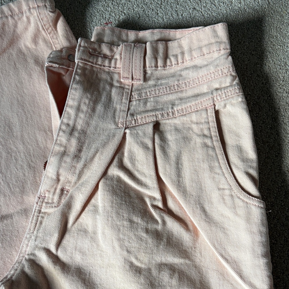 Light Pink High-Waisted Pants